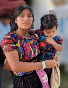 photo of latin american mother with child