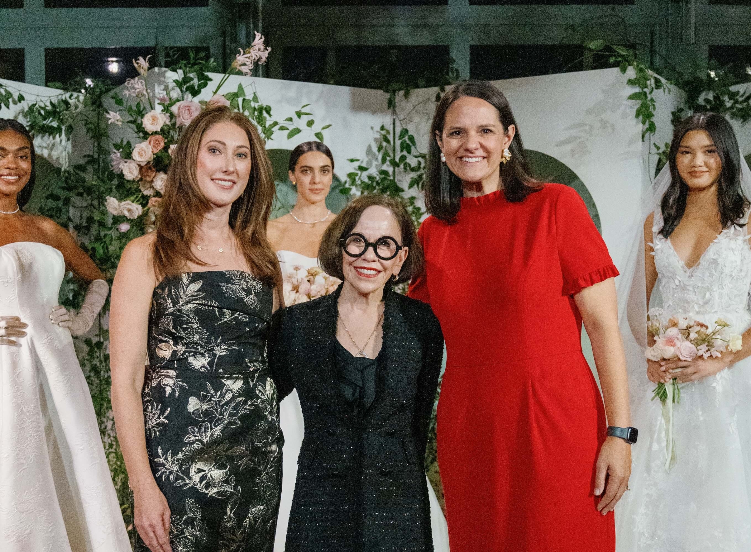 Shawne Jacobs, Anne Barge president and creative director; Anne Barge Clegg; and Jill S. Walton, UGA vice president for development and alumni relations, at the Anne Barge 25th anniversary celebration in New York on Tuesday, Oct. 8. (photo: Willett Photography)