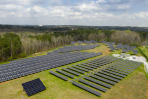 Large field of many solar panels