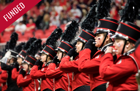 photo of redcoat marching band