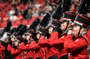 photo of Redcoat Band on the football field