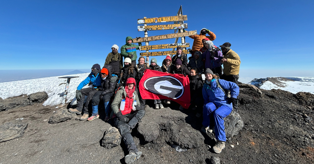 photo of UGA students on a trip