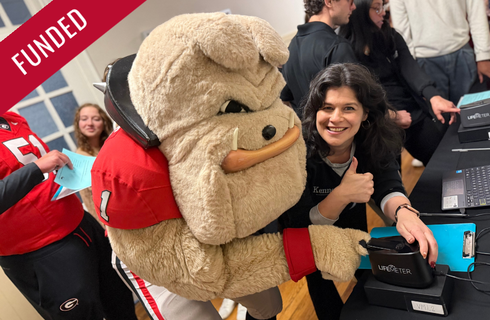 Hairy Dawg and CPH students