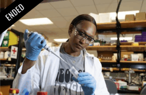 Photo of student in the lab