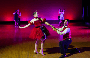 photo of students dancing