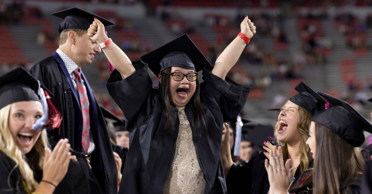 photo of destination dawg graduating
