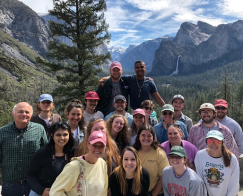students of the UGA Horticulture Club pose in Yosemite Park