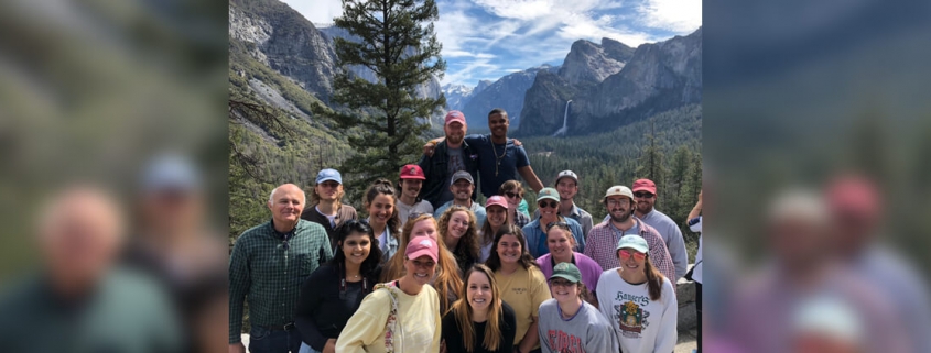 students of the UGA Horticulture Club pose in Yosemite Park