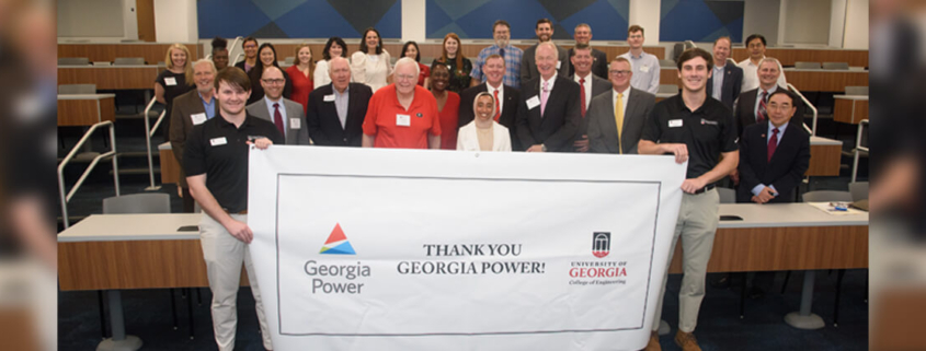 Officials from Georgia Power joined UGA College of Engineering administrators, faculty, staff and students for a dedication ceremony April 22 in the new Georgia Power Auditorium.