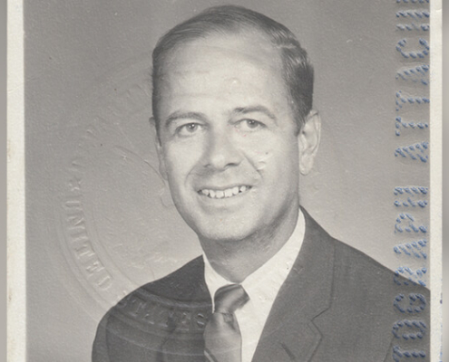 A photo of Newton Morris from 1969