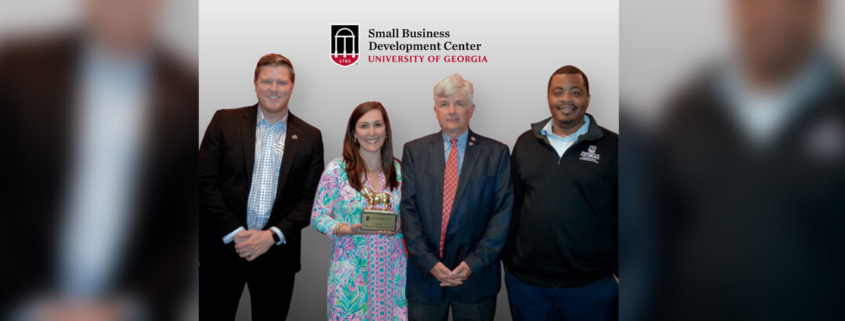 Pictured Left to Right: Marcus Garrison, business continuity advisor at Fiserv; Vivian Greentree, senior vice president and head of global corporate citizenship at Fiserv; David Jacoppo, senior project manager at Fiserv and Terence Strong, Fiserv business consultant at UGA SBDC at Morehouse College.