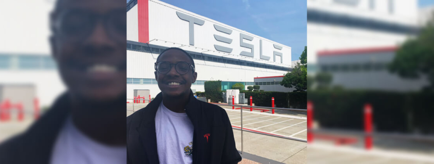 Vincent Glover at a Tesla facility