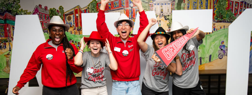 UGA students celebrate at the Dawg Day of Giving event at the Tate Student Center on March 26. PHOTO: Justin Evans