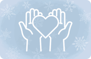 icon of hands with a heart