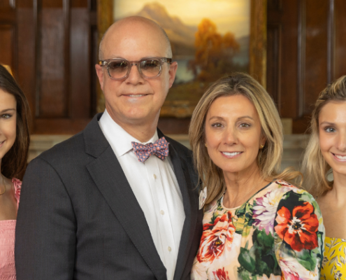 UGA parents Stephen and Evis pictured with their daughters, Eve and Erin to show their welcoming nature.