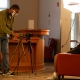 students film in empty gathering space