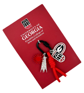 photo of the Franklin College charm keychain