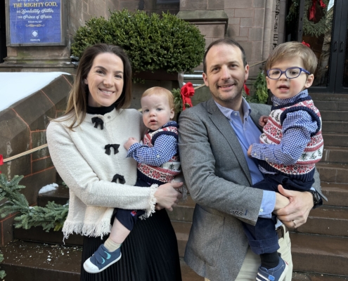 Brian and Kristine Quinif pose with their family.
