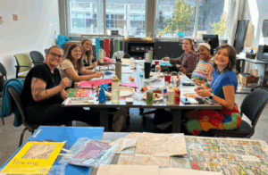 photo of art teachers working on crafts