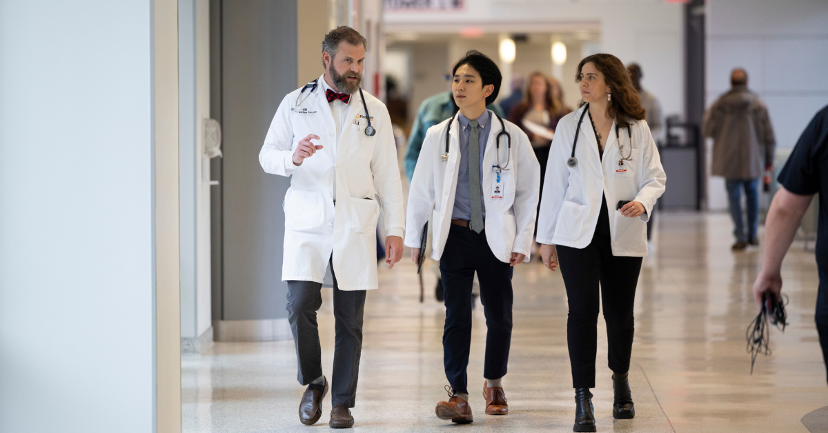 photo of medical students at a hospital