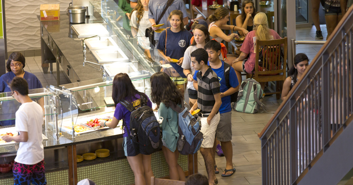 photo of students at dining hall