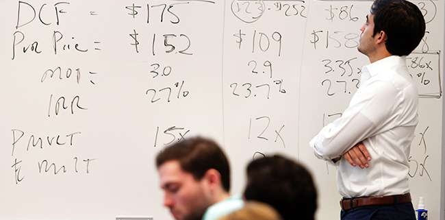 Student with dry erase board