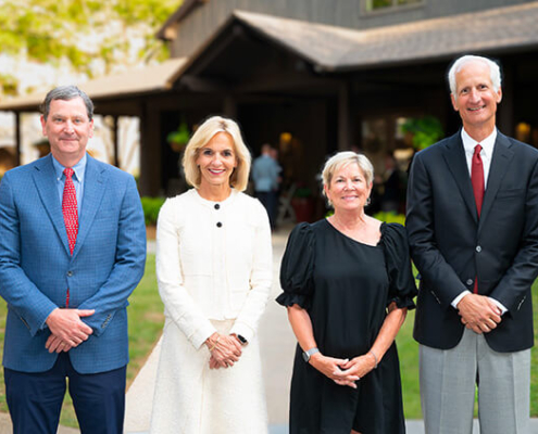 The UGA Foundation Board of Trustees leadership pose for a photo