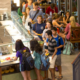 Photo of students eating at a dining hall