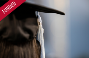 A graduation cap and tassel is pictured during Spring 2022 Undergraduate Commencement at Sanford Stadium.