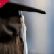 A graduation cap and tassel is pictured during Spring 2022 Undergraduate Commencement at Sanford Stadium.